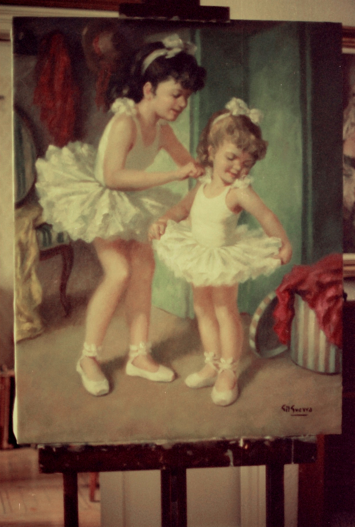 Pareja de hermanas bailarinas