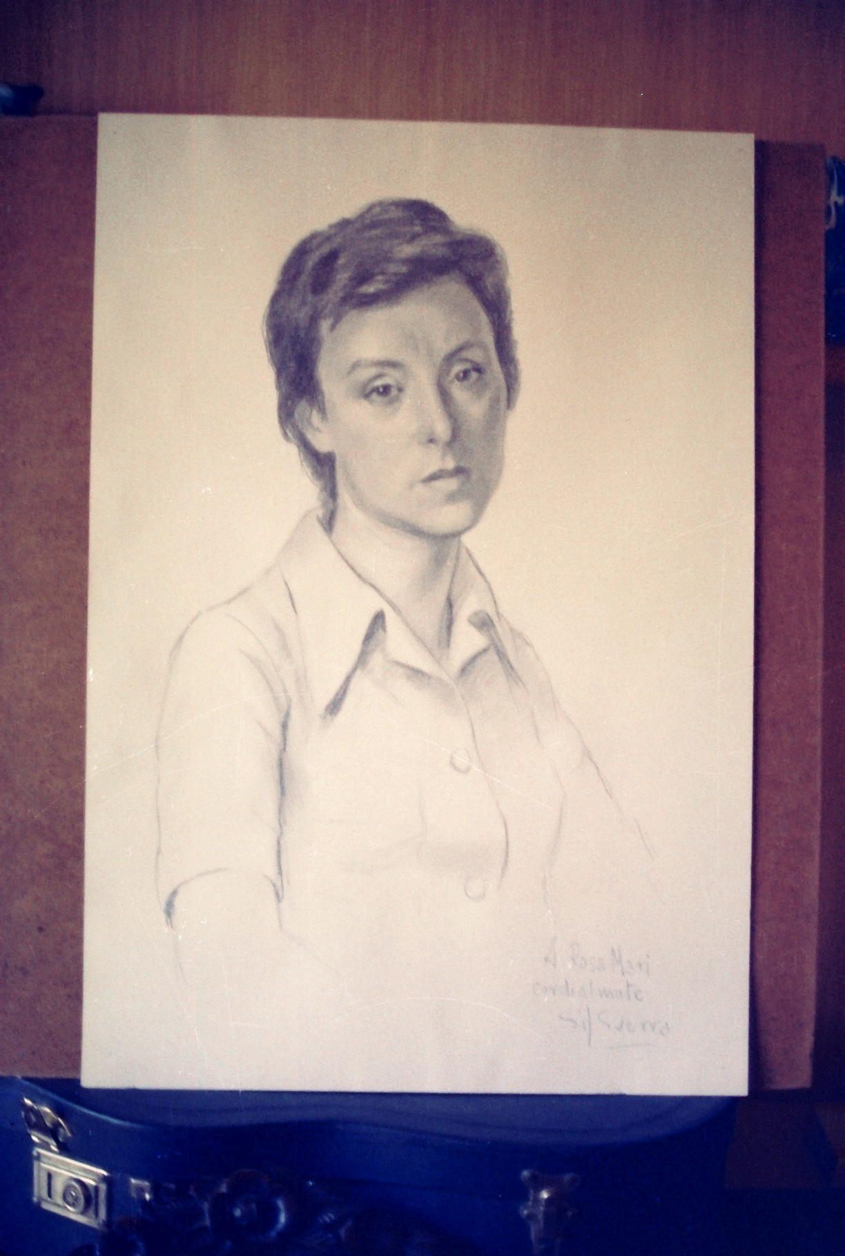 Retrato de Rosa Mari a lápiz